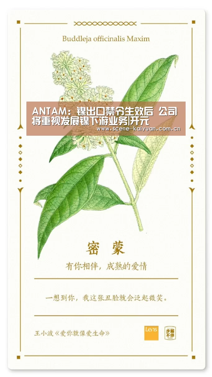 ANTAM:镍出口禁令生效后 公司将重视发展镍下游业务|开元(图1) 开元棋牌网址